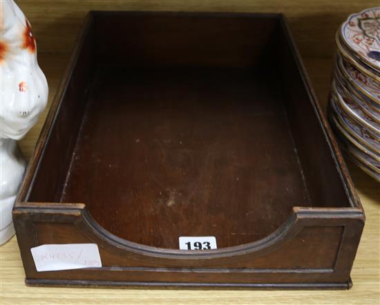 A 19th century mahogany tray